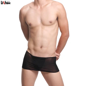

Uzhot transparent gauze skirt temptation sexy low-waist male T panties t male panties 11008