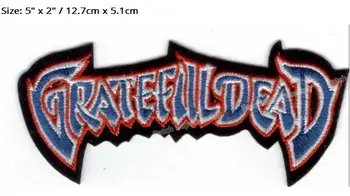 

5" GRATEFUL DEAD LOGO Music Band EMBROIDERED Iron On Patch rockabilly LOGO TRANSFER MOTIF APPLIQUE Rock Punk Badge