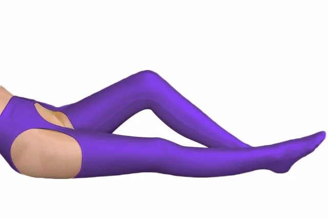 

Purple Lycra Spandex Zentai Stocking Leggings Zentai suit