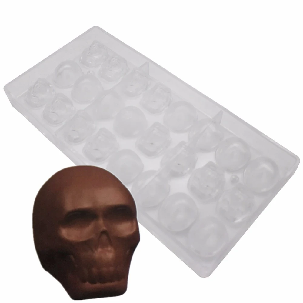 3D Tutanchamon Silicone Molds Chocolate Sugarcraft Clay Skull Baking Mould DIY