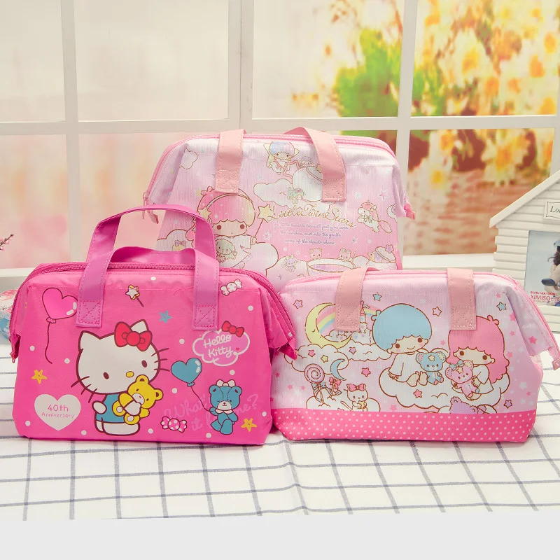 Hello kitty изолированный Ланч-бокс сумка, мультфильм Милая женская сумка, легкая сумка, портативный студенческий водонепроницаемый Ланч-бокс сумка