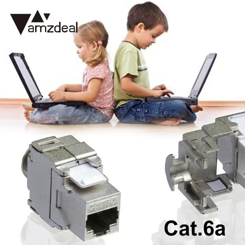 

amzdeal Cat.6a Shield Module Network Module Resistance Adapter Controller High Quality Alloy