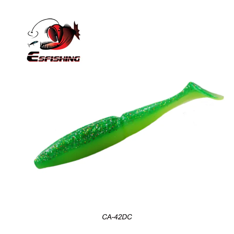 ESFISHING Easy Shiner Shad 125 мм 4 шт. 18 г рыболовные приманки джиг силиконовые приманки для ловли карпа Спиннербейт мягкие приманки - Цвет: CA42DC