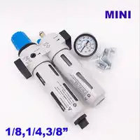 High quality Pneumatic air filter regulator and lubricator Auto drain 1/8 1/4 3/8 inch MINI type FRL air treatment equipment