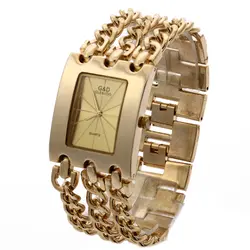 Relogio feminino G & d Золото Для женщин Кварцевые наручные часы Нержавеющая сталь Для женщин S часы лучший бренд класса люкс Reloj Mujer коль saati женский