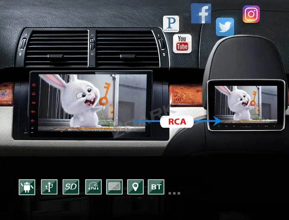 Top 9" Android 8.1 Multimedia Touch Screen Car Stereo Radio Player GPS OBD WIFI FM for BMW X5 E53 1999-2004 2005 2006 YH53901A 11 Top 9" Android 8.1 Multimedia Touch Screen Car Stereo Radio Player GPS OBD WIFI FM for BMW X5 E53 1999-2004 2005 2006 YH53901A 11