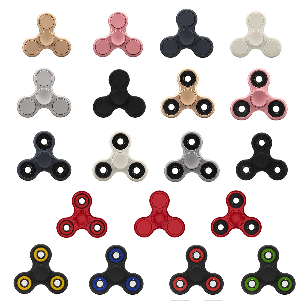 

Nice Bearing Fidget Spinner ABS Matte Tri-Spinner EDC Hand Spinner For Autism and ADHD 2 Min Rotate Time Stress Spinners Toys