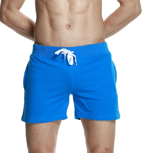 2015 New Seobean summer men's short solid color home shorts 100% cotton breathable sports casual shorts 4 colors size S/M/L/XL 2015 New Seobean summer men's short solid color home shorts 100% cotton breathable sports casual shorts 4 colors size S/M/L/XL