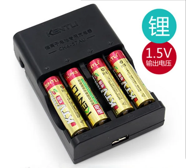 Мощный и Лучший 4 шт. KENTLI 1 5 V AA PK5 2800mWh литий ионные аккумуляторы аккумулятор + слота