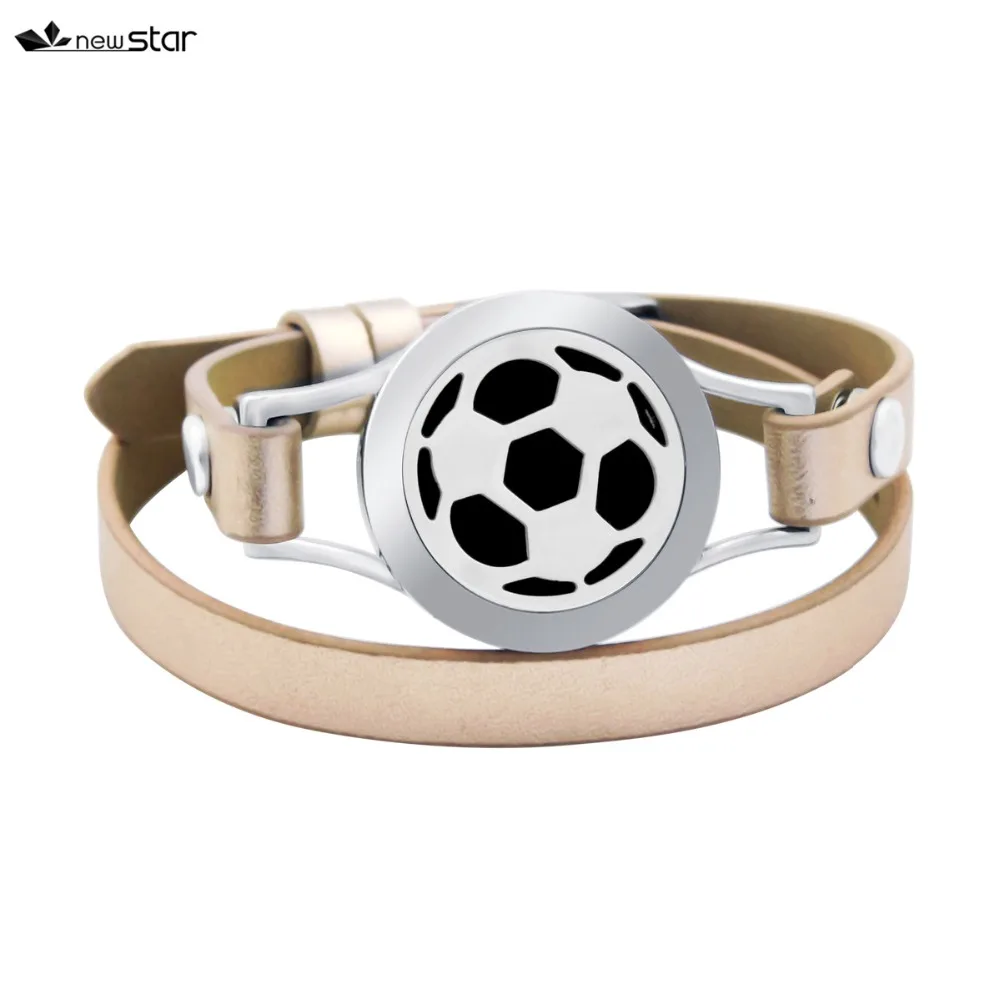 NS-BS072-2 Diffuser Leather Locket Bracelet_