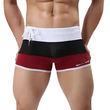 Купальники мужские новые летние полосатые модные плоские Угловые пляжные спортивные пляжные шорты Купальники Лоскутная пляжная одежда купальник для мужчин