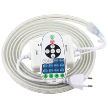 Диммируемая Светодиодная лента с дистанционным управлением, 220 В, 220 В, водонепроницаемая светодиодная лента, 120 светодиодов/м, 5730 лента, Светодиодная лента, лампа для комнаты
