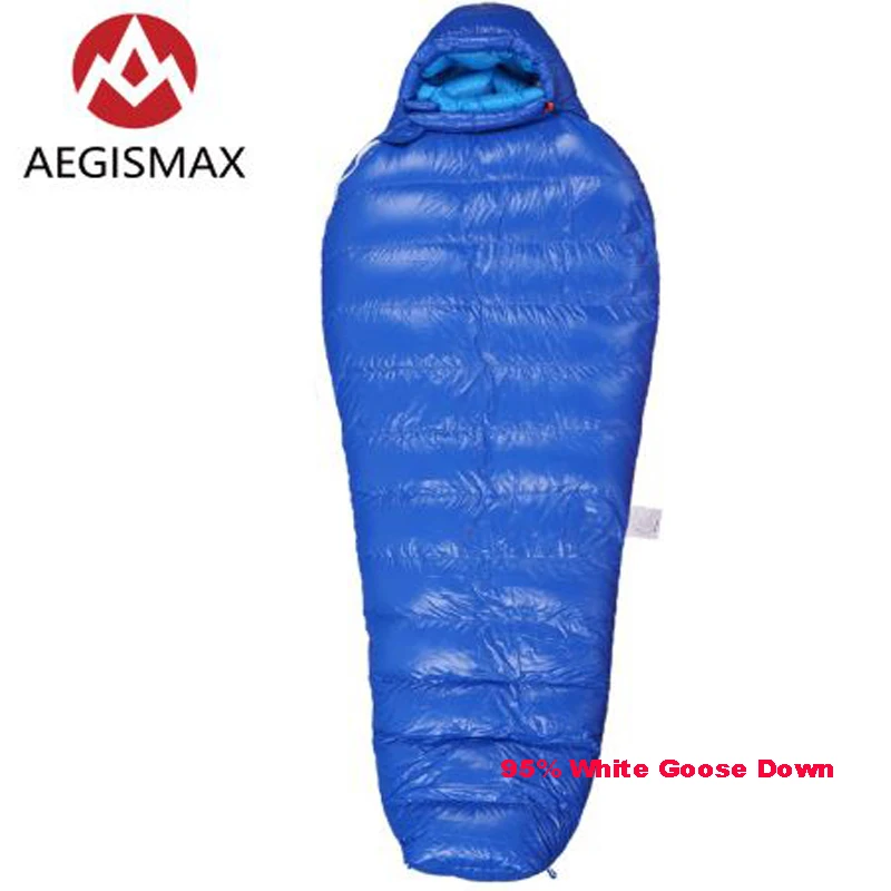 

AEGISMAX RS Series Outdoor Camping Ultralight Cosy Keep Warm Mummy White Goose Down Thicken Down Sleeping Bag 800FP