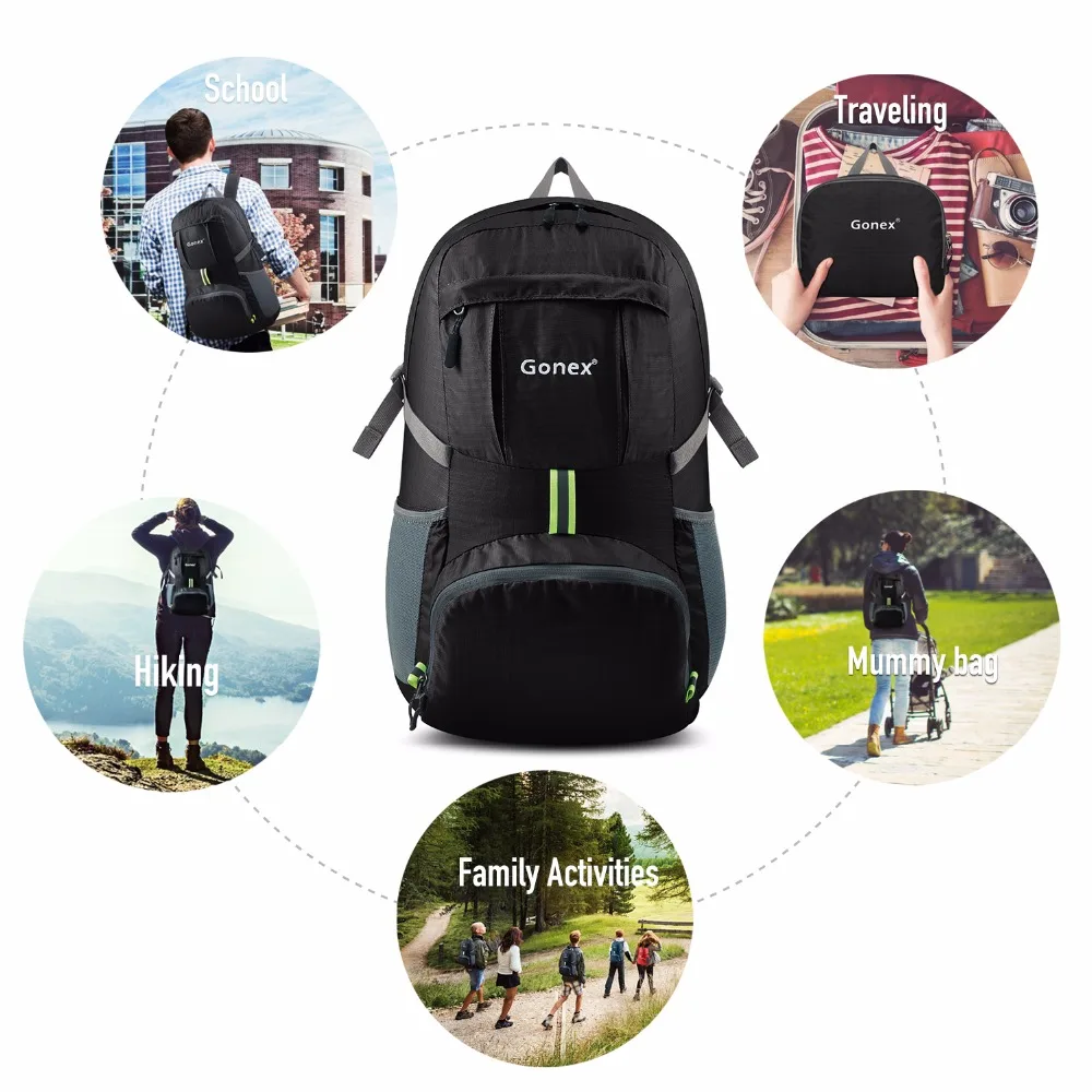Gonex 35L легкий рюкзак женская нейлоновая сумка для езды на велосипеде бега
