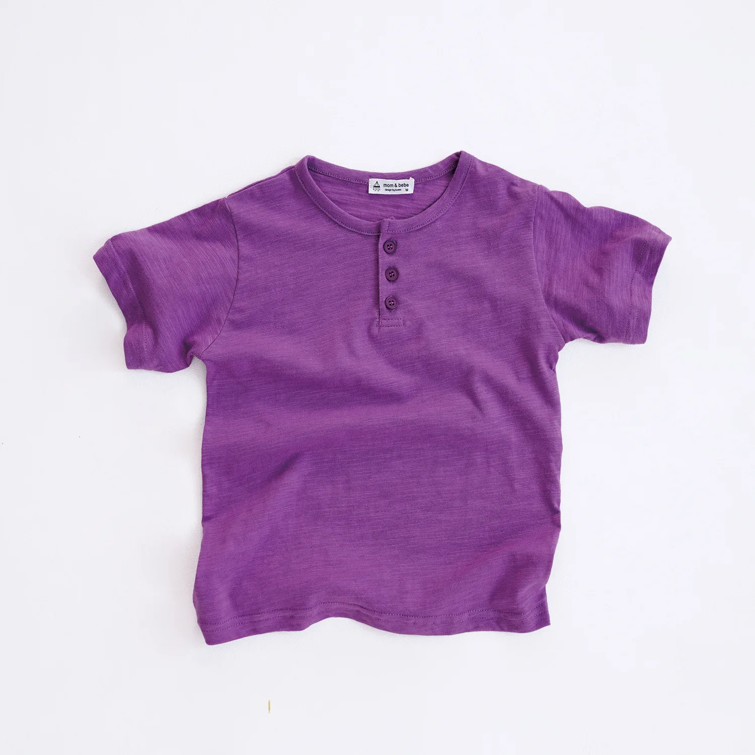 Новая летняя детская одежда для маленьких девочек Повседневная хлопковая футболка одежда для малышей высокого качества милые футболки для детей от 1 до 8 лет CA912 - Цвет: Фиолетовый