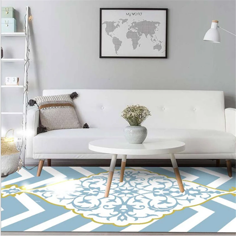 Ковер AOVOLL для гостиной, Рождественский ковер, Европейский геометрический ковер с цветочным узором, ковер для спальни, Скандинавское украшение для дома и ребенка