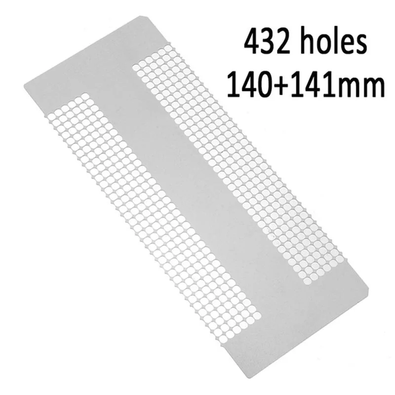 432 holes Инструменты для вышивки картин со стразами сетка линейка точка дрель рисунок линейка Алмазный аксессуар для вышивки - Цвет: 432 holes