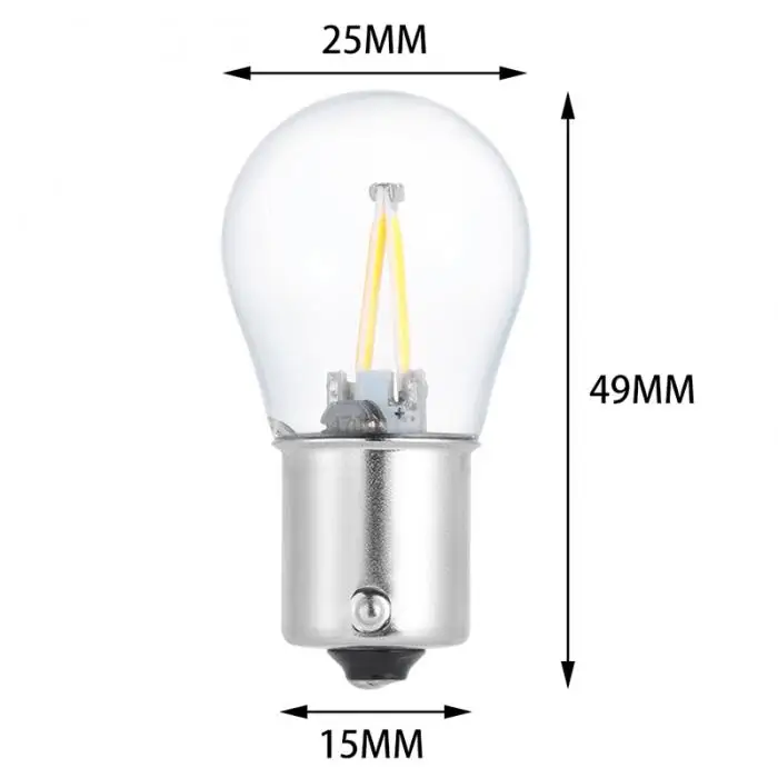10Pcs DC12V BAY15D LED Brake Light RV LED Filament Lamp Bulb for Car Turn Signal Light TD326
