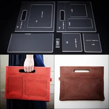 Портативный пакет для документов акриловая версия DIY кожаная сумка ручной работы пассажирская сумка шаблон 34x26x1
