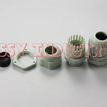 Нейлоновые кабельные сальники PG7 PG9 воды-доказательство разъем белый и черный цвет