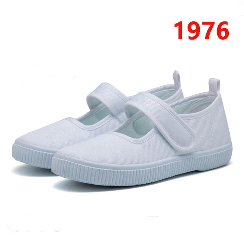 Классическая белая парусиновая обувь для девочек и мальчиков; детская спортивная обувь; дышащие кроссовки для мальчиков и девочек; Мягкая Детская школьная обувь; Размеры 22-33 - Цвет: 1976