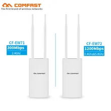 2.4G&5.8G 300Mbps~1200Mbps 48V PoE 27dBm Outdoor wireless AP CPE wifi router signal booster base station with antennas for park