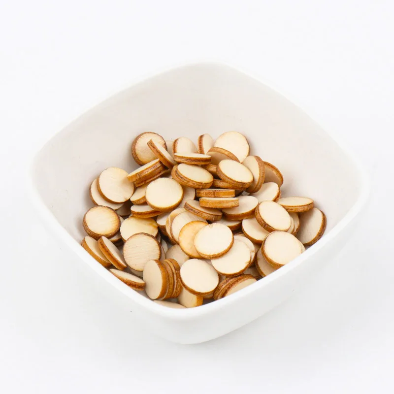 

Natural Wood Round Craft Accessories Handmade Scrapbooking For Handmade Sewing Home Craft Decoration DIY 200pcs 10mm