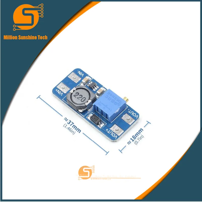 

Free shipping MT3608 DC-DC Step Up Converter Booster Power Supply Module Boost Step-up Board MAX output 28V 2A for arduino