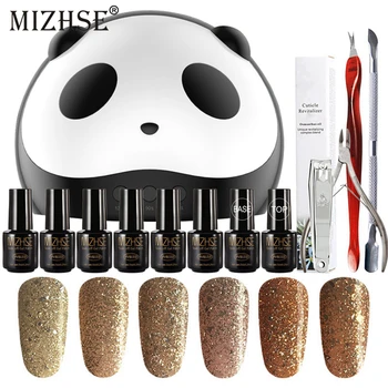 

MIZHSE UV LED Lamp Electric 36W Nail Drill Machine Manicure Tools Kit Soak-off Gel Polish Coat Shiny Color UV Base Coat