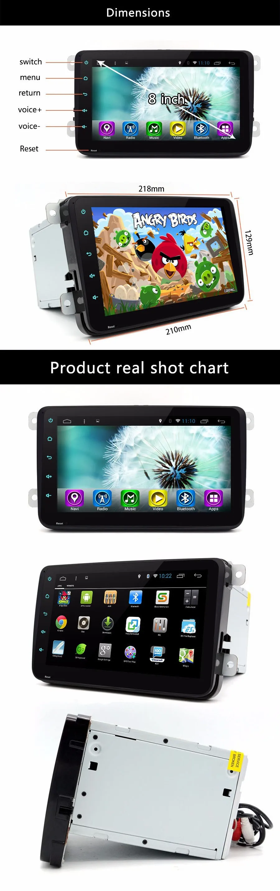 2 din car dvd for vw