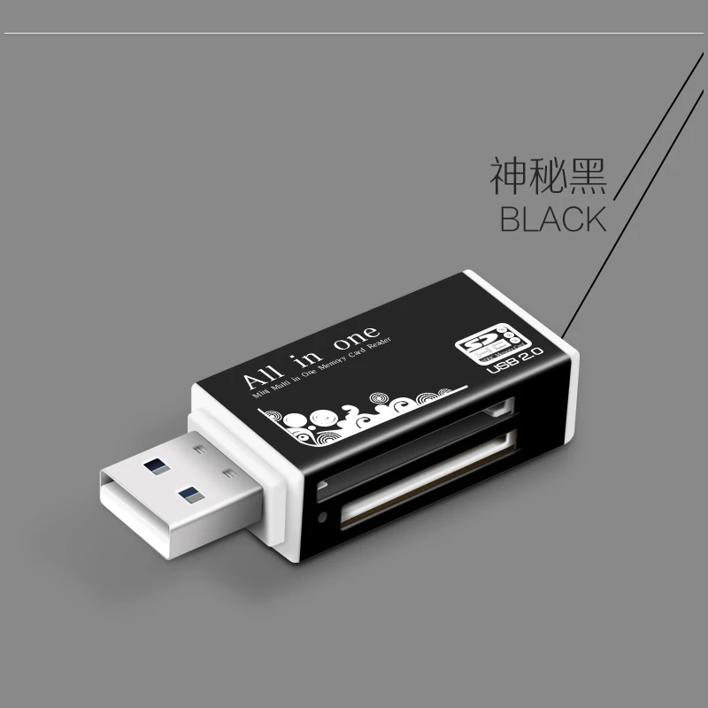 Смарт все в одном кард ридер мульти 1 SD/SDHC MMC/RS MMC TF/MicroSD MS/MS PRO/MS DUO M2 оптом TF|m2