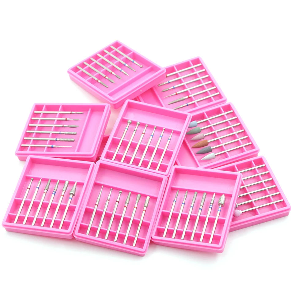 

6PCS Diamond Cutter for Manicure Set Ceramic Nail Drill Bit Set Milling Cutters for Nail Cutters for Pedicure Nail File Art Tool