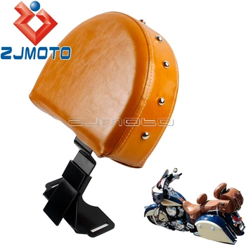 

Motorcycle Brown Driver Sissy Backrest Pad For Harley 2014+ Indian Chief Chieftain Quick Release Driver Sissy Backrest