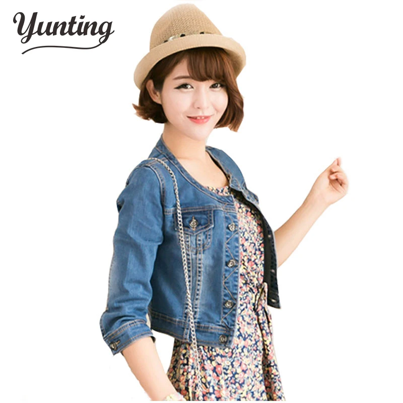 Ideal  New 2019 Ladies Denim Jackets Outwear Jeans Coat Classical Jackets Women Fashion Jeans Coats Rivets