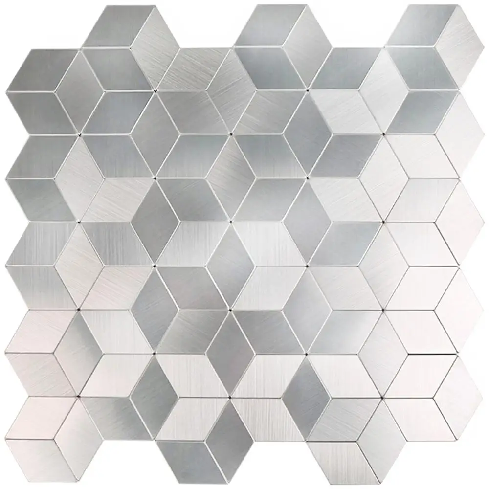 12/" x 12/" Diamond 6 Pieces Peel and Stick Tile Kitchen Backsplash Tile Sticker