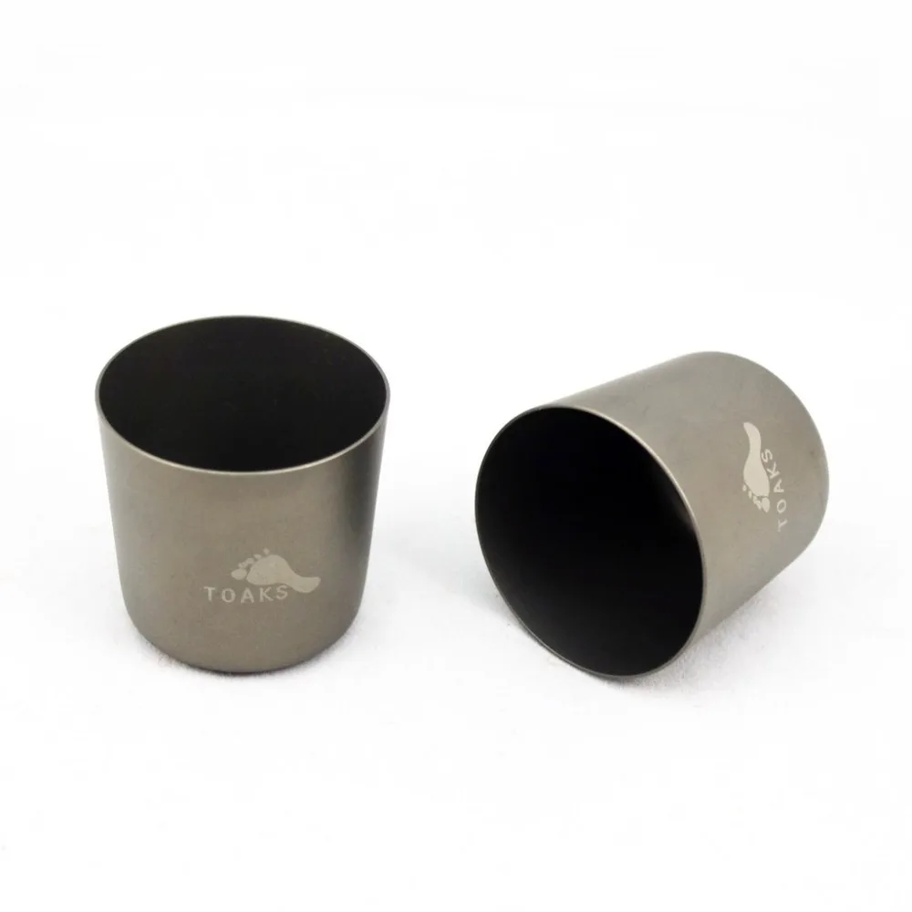 Kaufen TOAKS SG 01 30 ml Ultraleicht Mini Tee Tasse Outdoor Camping Titan Wein Glas Titan Wasser Tasse 2 Pack  4 Pack