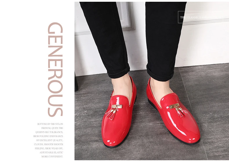 Mens Casual Shoe Wedding Mens Shoes Casual Slip On Red Waterproof Luxury Men Loafers Shoes Gold Fashion Party Shoe Men Plus Size (5)