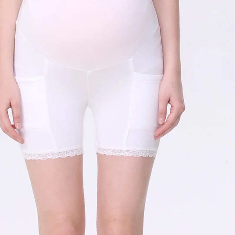 Шорты для беременных летние тонкие белые брюки для ухода за животом свободные шорты для беременных