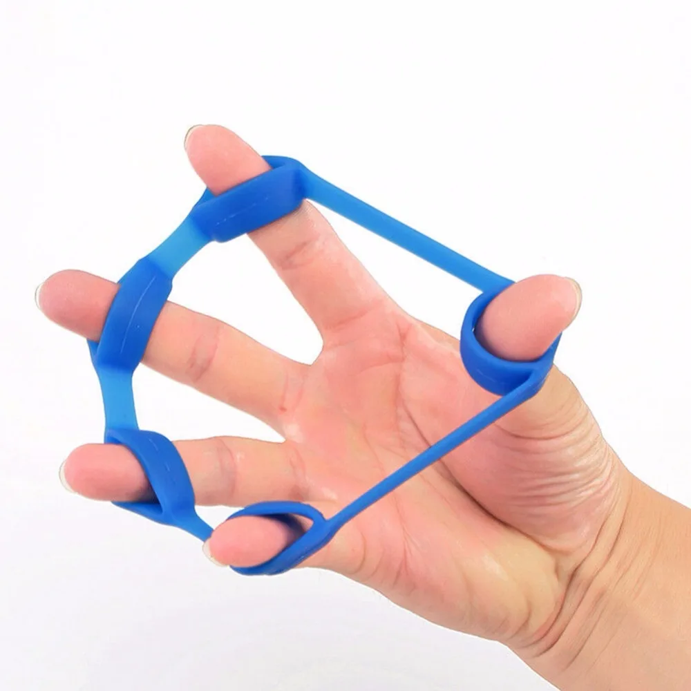 

Finger Strength Gripper Trainer Silicone Stretcher Expander Resistance Wrist Hand Exercise Training Grip Band Tool Sportswear
