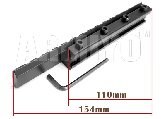 Armiyo 154 мм длина ласточкин хвост переходное Крепление 11 мм расширение до 20 мм стойка Пикатинни принадлежности для охоты и стрельбы