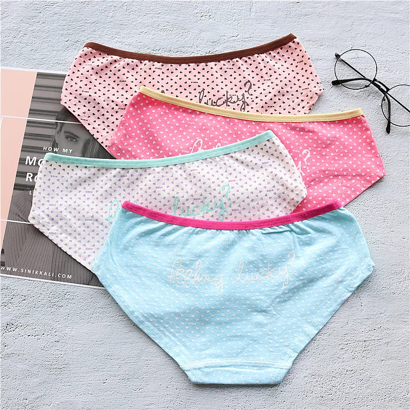 6 Piece/lot Candy Colors Soft Kids Underwear Cotton Young Girl Briefs