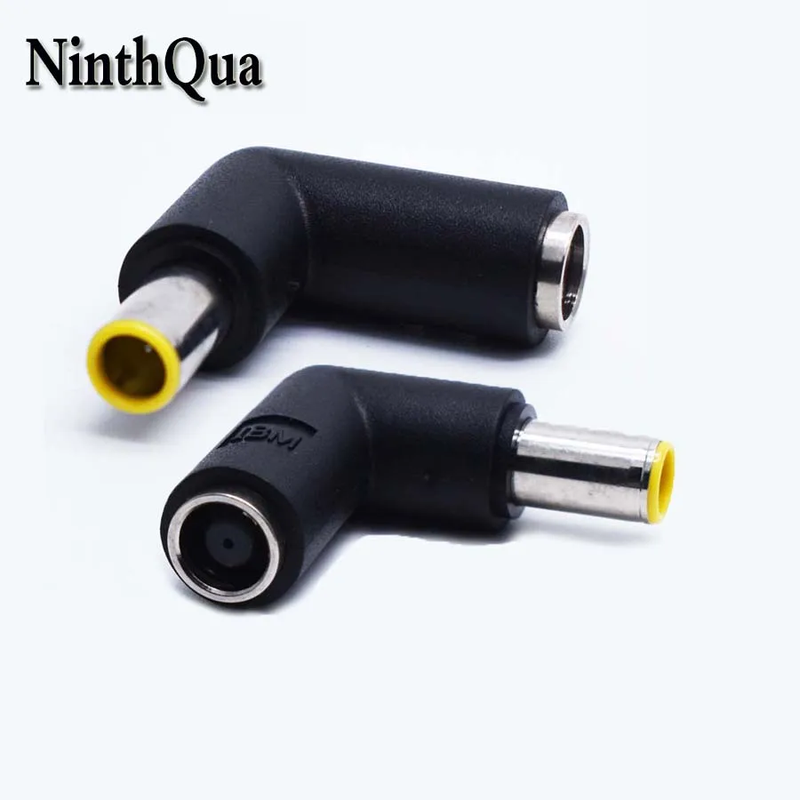 

1pcs 7.9*5.5mm Male Plug to Female jack with Pin Right Angle DC Power Charger Adapter Converter Connector for ThinkPad