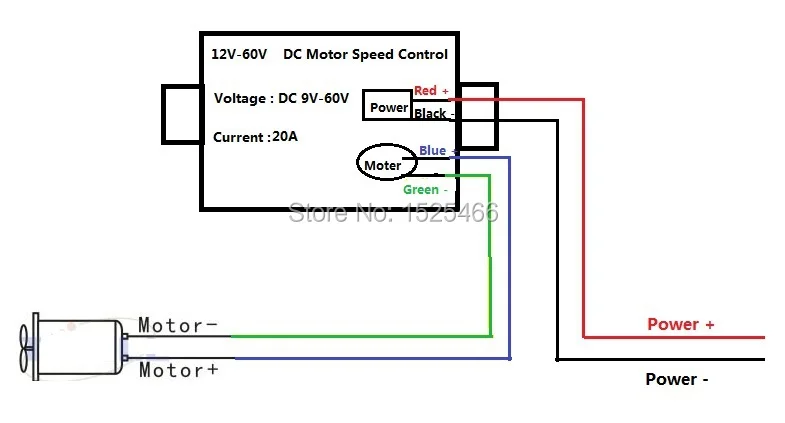 TB386 9-60в 20A контроллер скорости двигателя постоянного тока Скорость драйвер контроллера бесщеточный NE555 25 кГц удостоверения личности для JGB37-520 RS360 RS-360 370 380