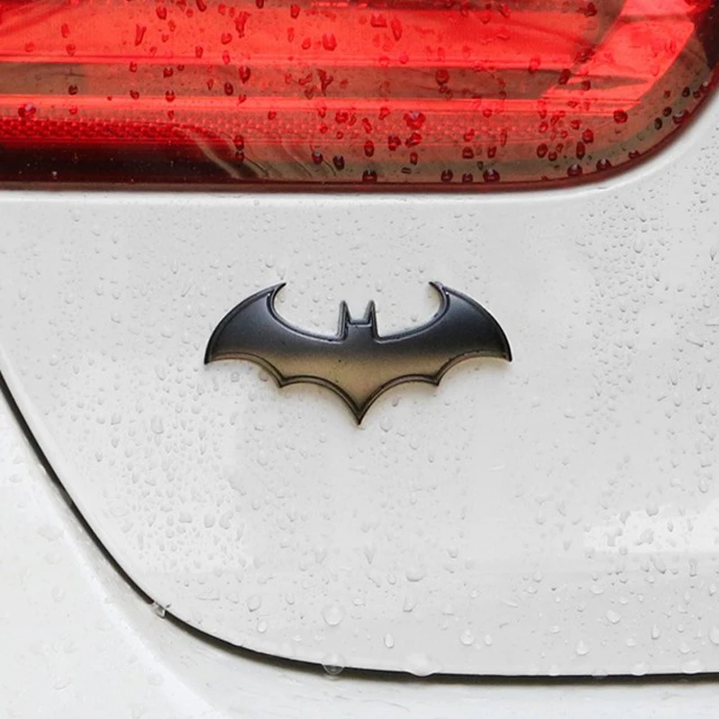 1Pc x Cool 3D Metal Bat Logo Car Sticker Metal Batman Badge Emblem Tail Decal
