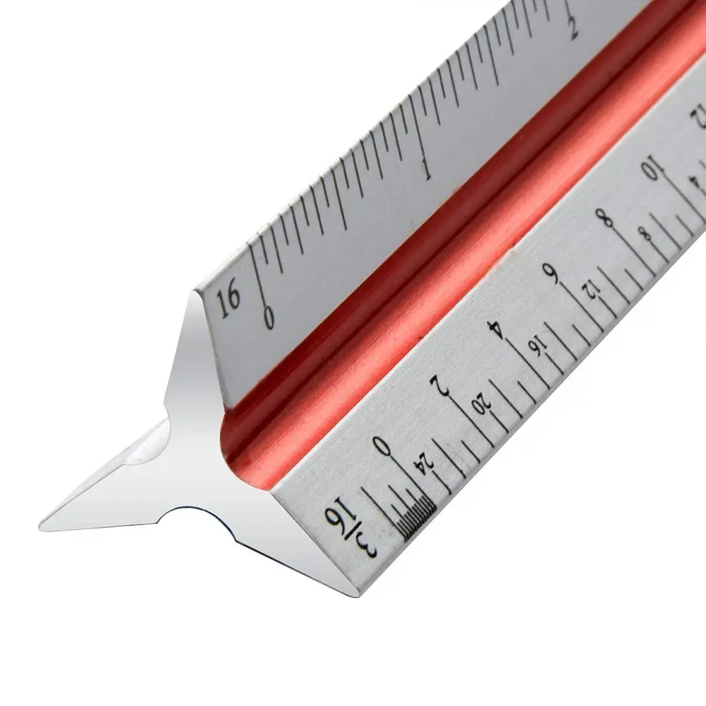 30CM Triangular Ruler With Imperial Measurements Architect ...