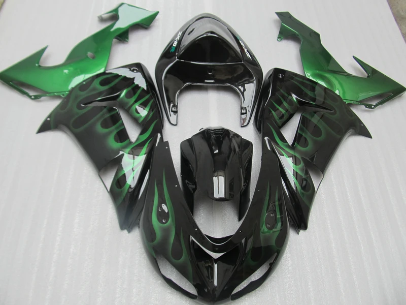 High quality plastic fairing kit for Kawasaki Ninja ZX10R 06 07 green