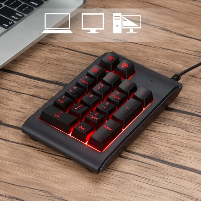 USB Wired Numeric Keypad 19 Keys Mini Portable Numpad Waterproof Tricolor LED Backlight Keyboard for Computer Laptop PC USB Wired Numeric Keypad 19 Keys Mini Portable Numpad Waterproof Tricolor LED Backlight Keyboard for Computer Laptop PC