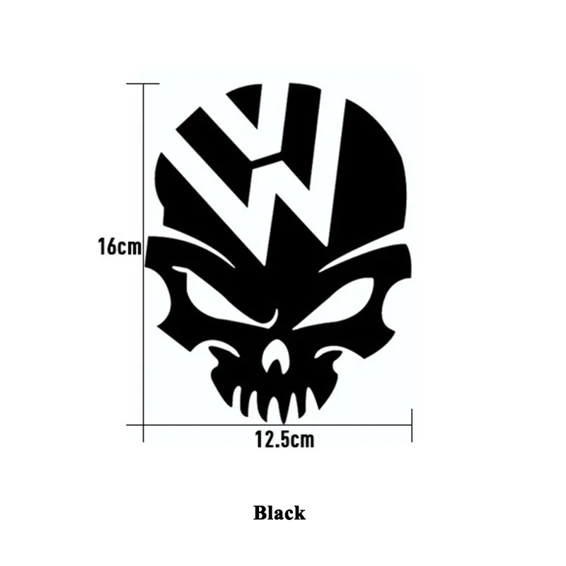 1pc SEEYULE Ghost Rider Skull Crazy Car Sticker Emblem Fuel Tank Cover Vinyl Decal For VW Beetle Tiguan Golf 4 5 6 Passat B5 B6