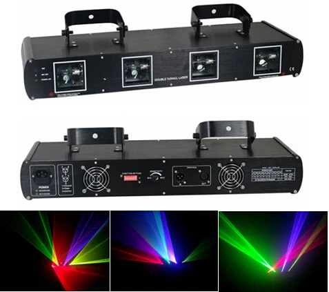 

4 Lens RGYP Color Stage Laser Light for Disco DJ Party NightClub Pub KTV Professional show lighting DMX laser lights Projector