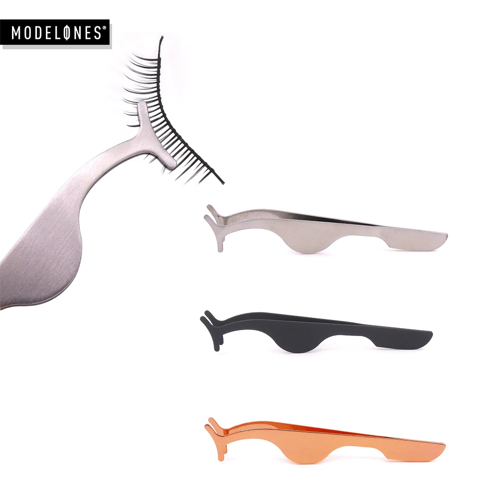 

Modelones 1Pcs False Eyelash Tweezers Makeup Forceps Tools Eyelash Extension Curler Nipper Clip Beauty Tool